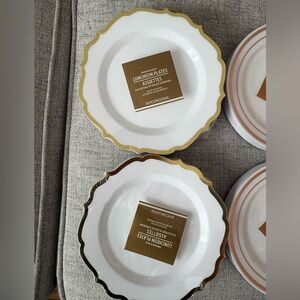 Gold and White Luncheon Plates
